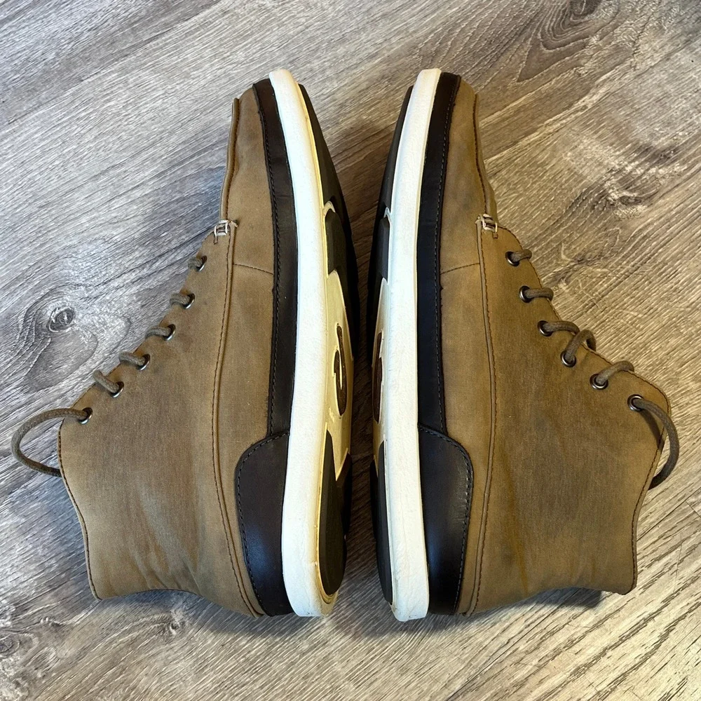 OluKai Nalukai Kapa Boot Mens 10 Fox Bone Textile Chukka Mid Shoes 10377-1319
